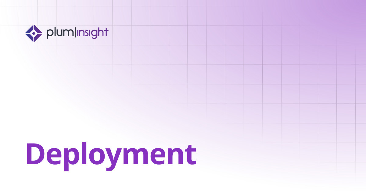 Deployment | Plum Insight Documentation