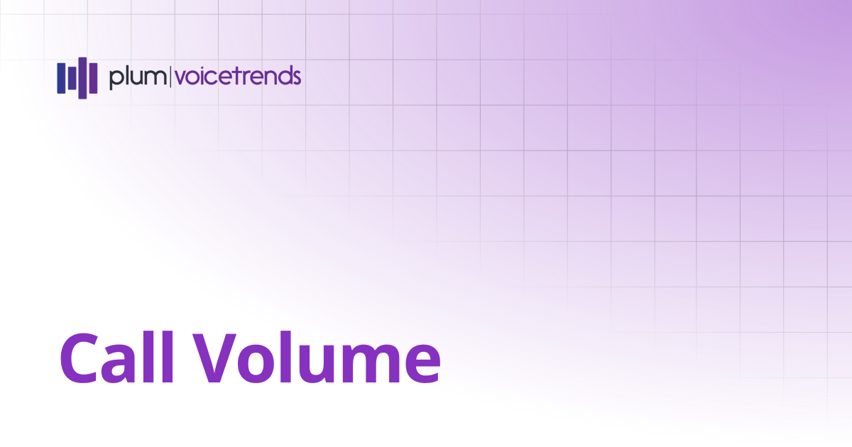 Call Volume | VoiceTrends Documentation